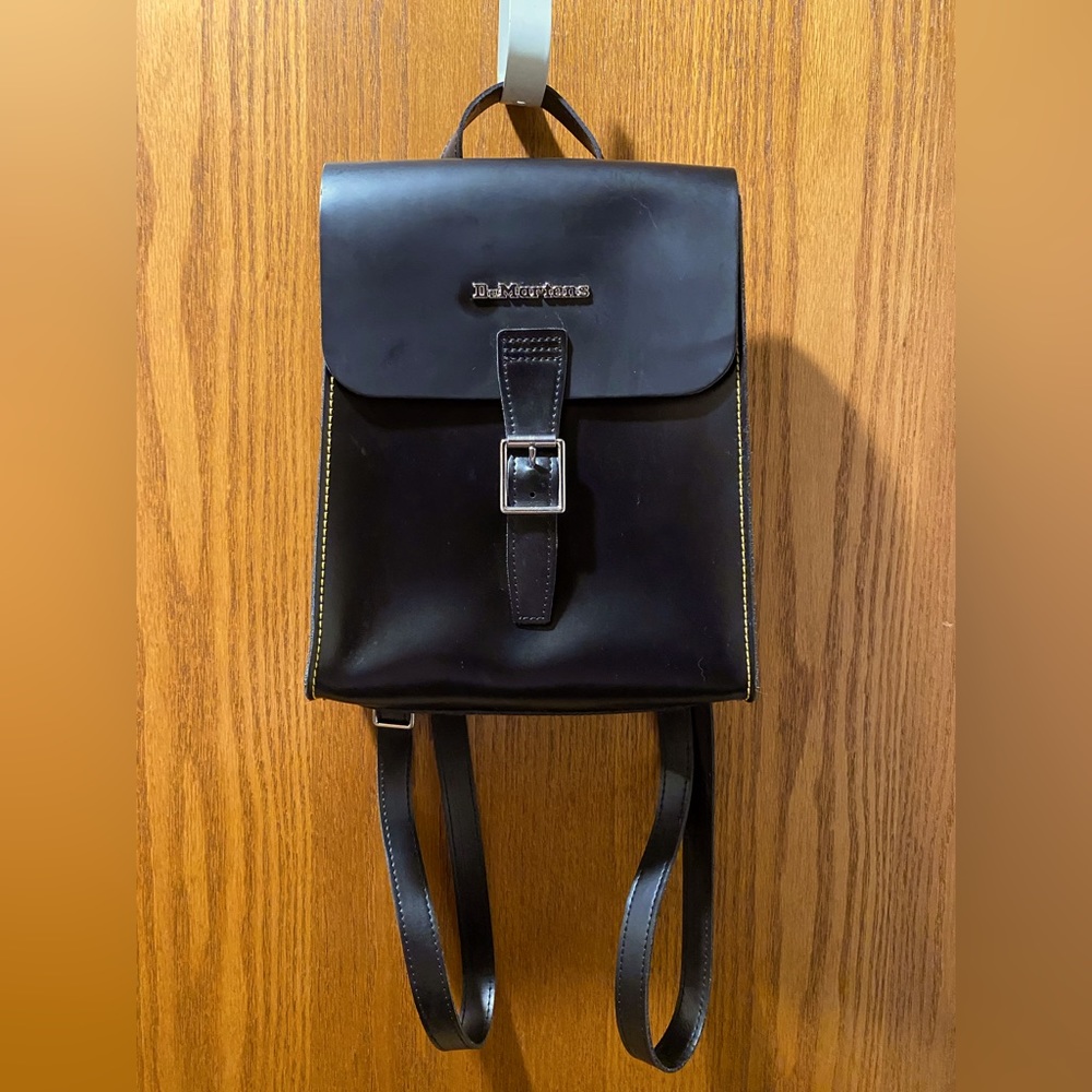 Dr. Martens Black Leather Mini Backpack
